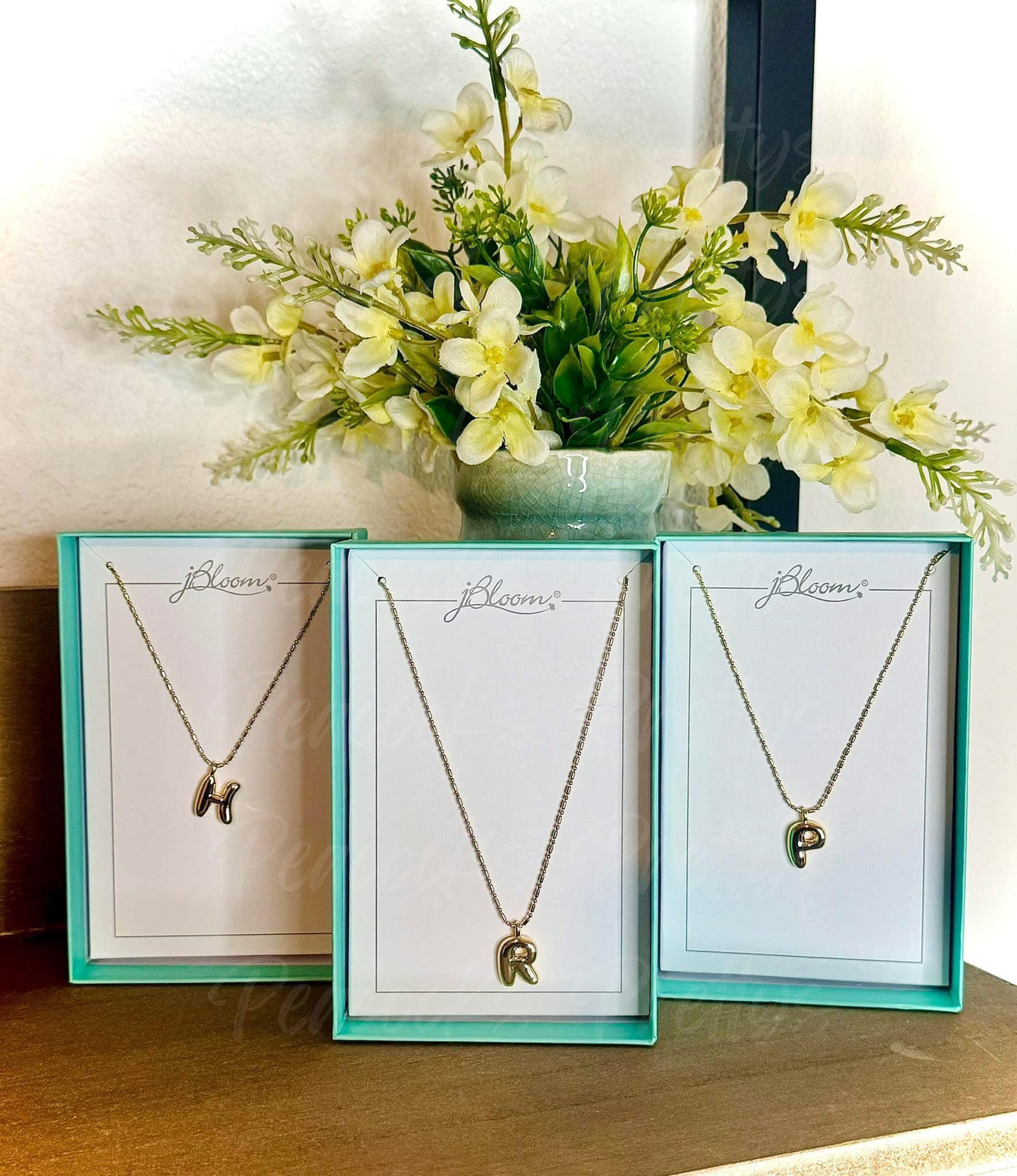 Puff Letter Necklace